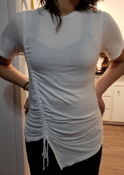 Zara Asymmetrical Top, Color White, Size S - Picture 1 of 9